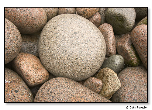 Detail of coastal rocks in rain. Acadia National Park, Maine. April 2004.