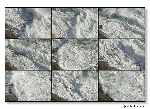 Surf sequence. Acadia National Park, Maine. October 2006.