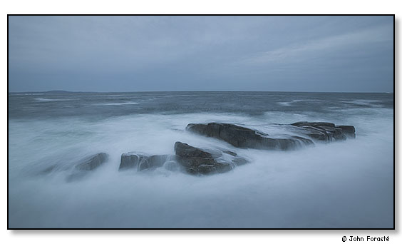 Heavy surf at dusk. Acadia National Park, Maine. October 2005.