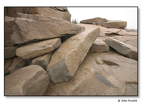 Granite slabs.