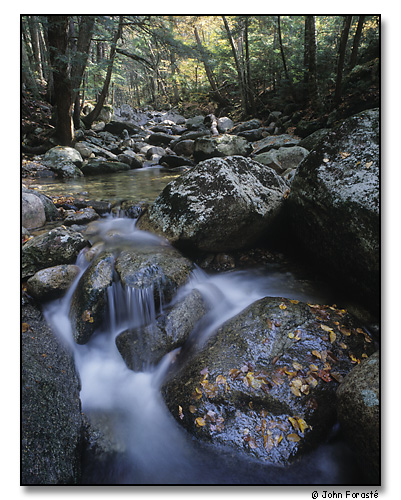 Mountain stream in fall, the White Mountains of New Hampshire.