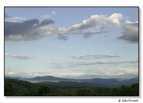 Sky and mountains. Vermont. August 2006.