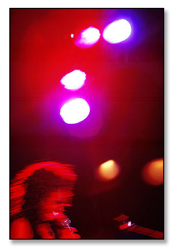 Sina-Aurelia Pleasant, lead singer of student group Downchild, performing on Commencement Weekend. <br>Brown University, Providence, Rhode Island. May 1997.