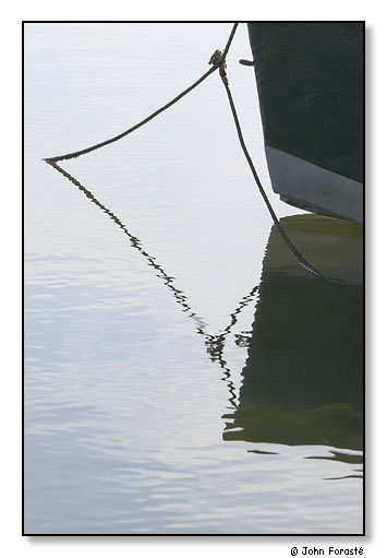Detail of boat and water.
