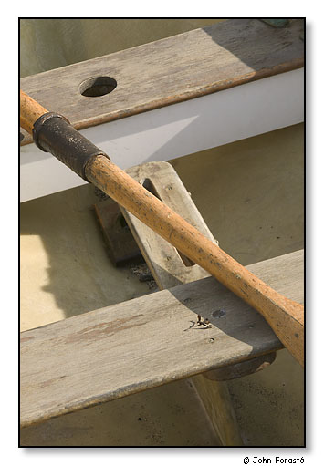 Monhegan Island. Boat and oar.